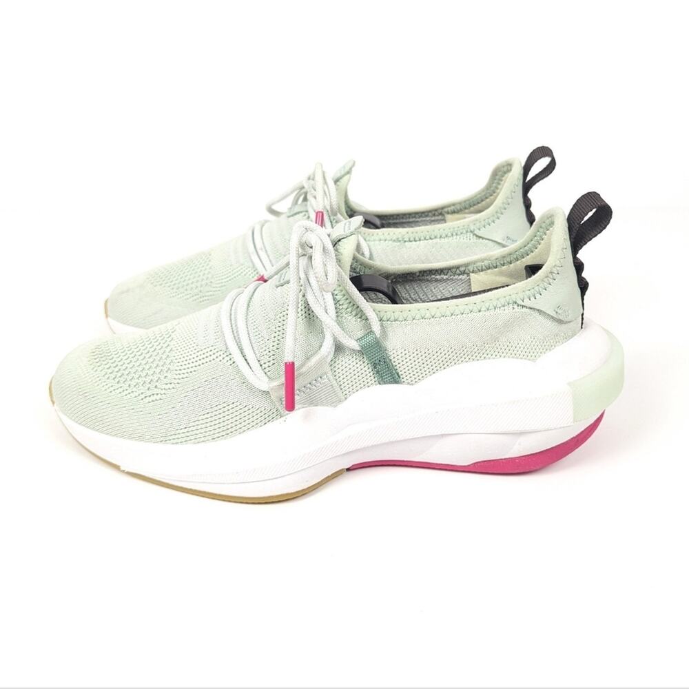Sorel Mint Green & Pink Explorer Defy Low Sneaker Size 5.5 - Picture 5 of 9